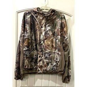 Mad Dog Gear Growler Realtree‎ Camo Hooded Soft Shell Jacket Men Medium